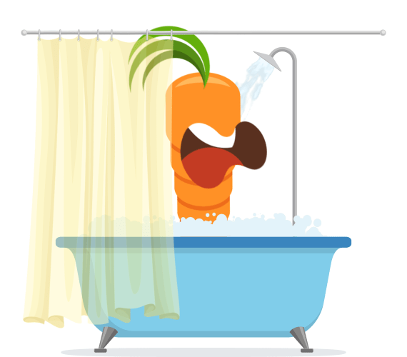 Carrot Bathing